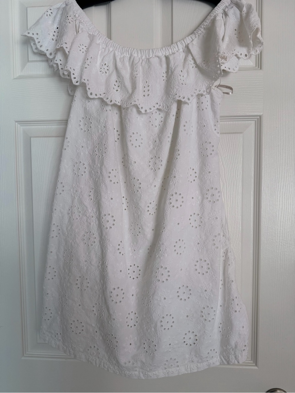 Tommy Bahama White Eyelet Off-Shoulder Dress
